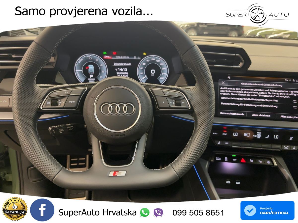 Audi A3 45 TFSIe (272 KS) S tronic S line MATRIX+GR SJED+KAM