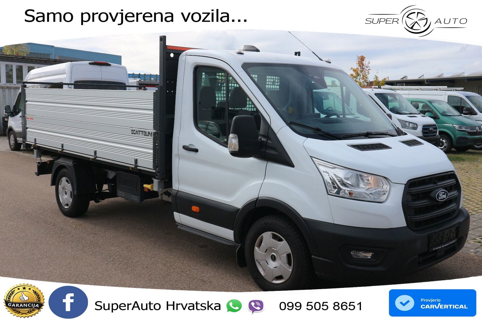 Ford Transit 3-Seitenkipper Pritsche hoch 350 L3 AHK 165 KS