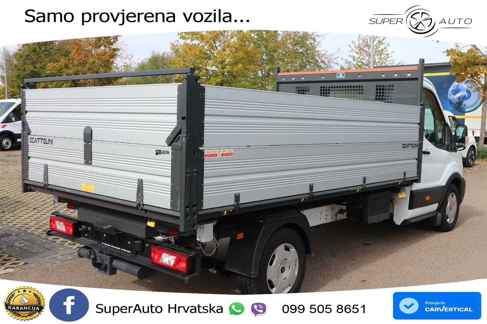 Ford Transit 3-Seitenkipper Pritsche hoch 350 L3 AHK 165 KS