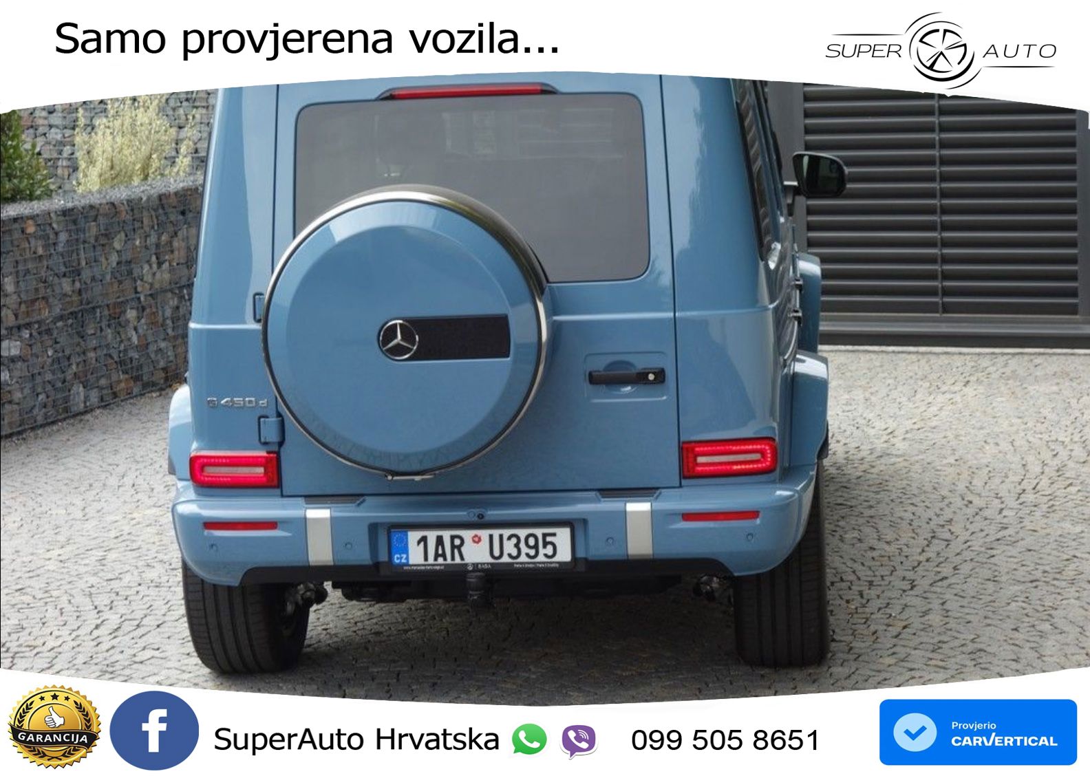 Mercedes G 450d Long (367 KS) 4MATIC 9G-TRONIC Superior ZRAČNI+ACC+GR SJED+360+PANO