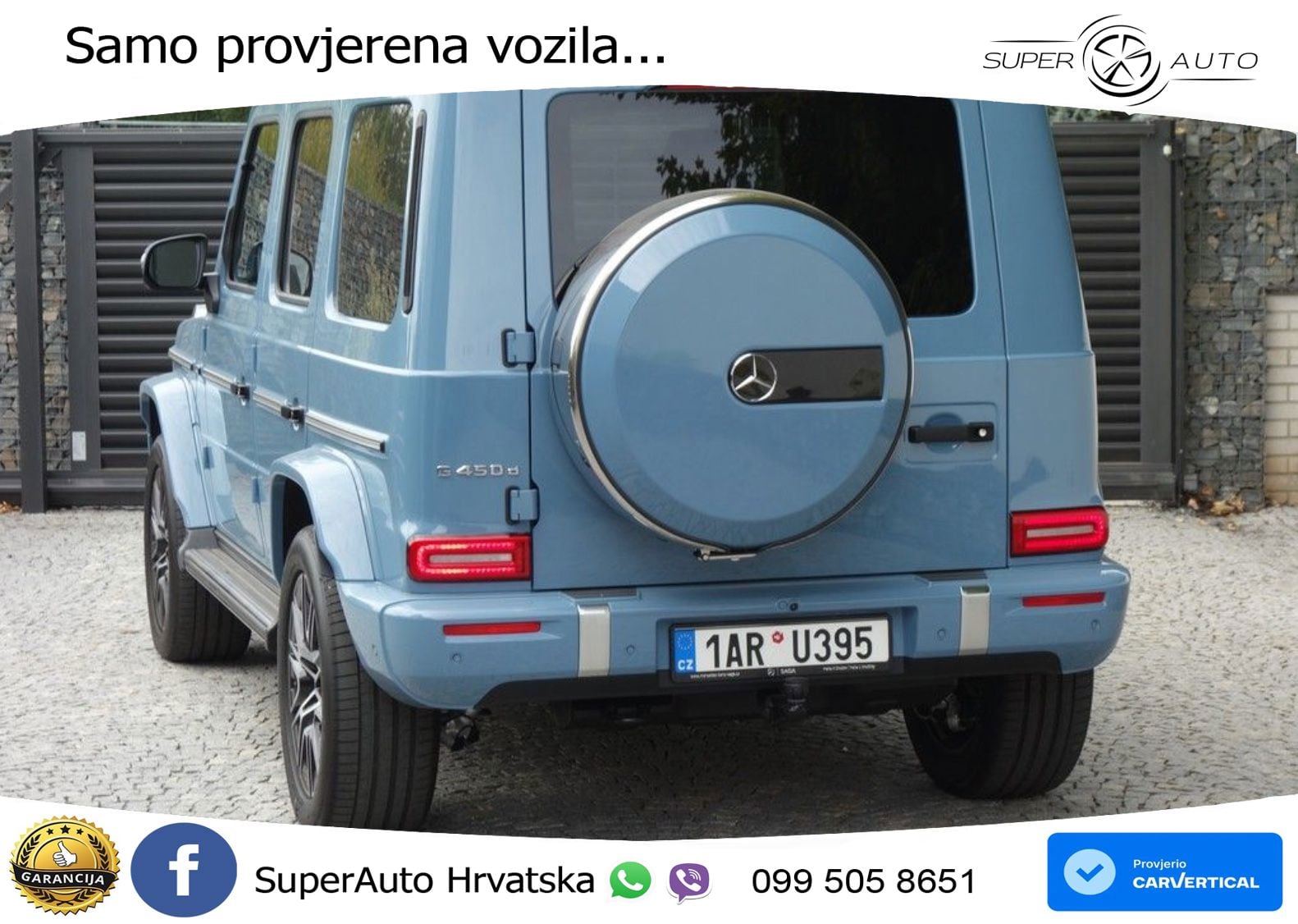 Mercedes G 450d Long (367 KS) 4MATIC 9G-TRONIC Superior ZRAČNI+ACC+GR SJED+360+PANO
