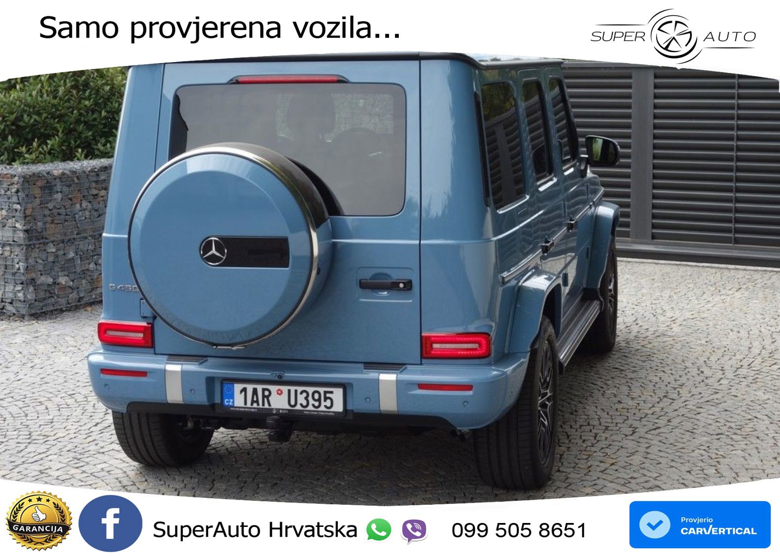 Mercedes G 450d Long (367 KS) 4MATIC 9G-TRONIC Superior ZRAČNI+ACC+GR SJED+360+PANO