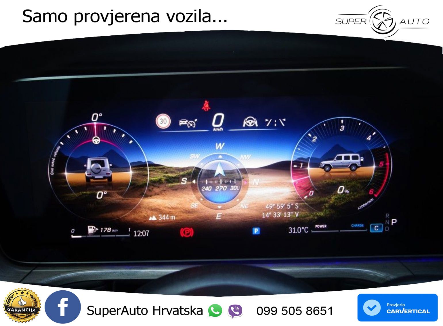 Mercedes G 450d Long (367 KS) 4MATIC 9G-TRONIC Superior ZRAČNI+ACC+GR SJED+360+PANO