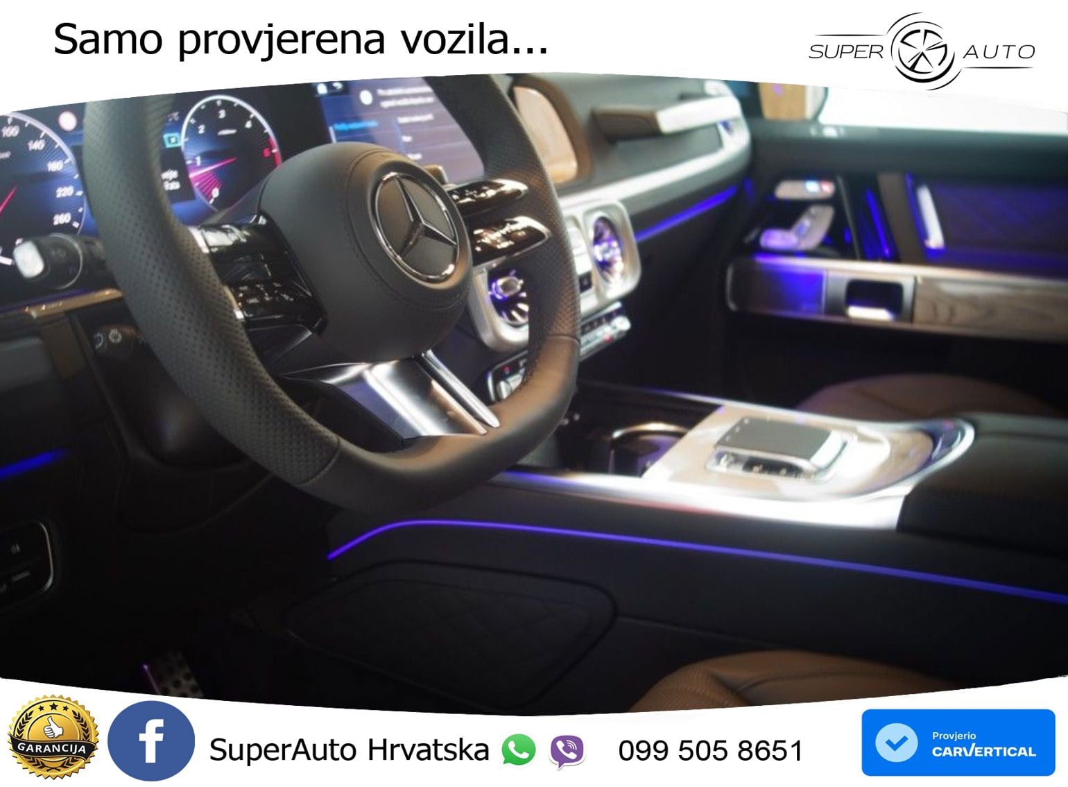 Mercedes G 450d Long (367 KS) 4MATIC 9G-TRONIC Superior ZRAČNI+ACC+GR SJED+360+PANO