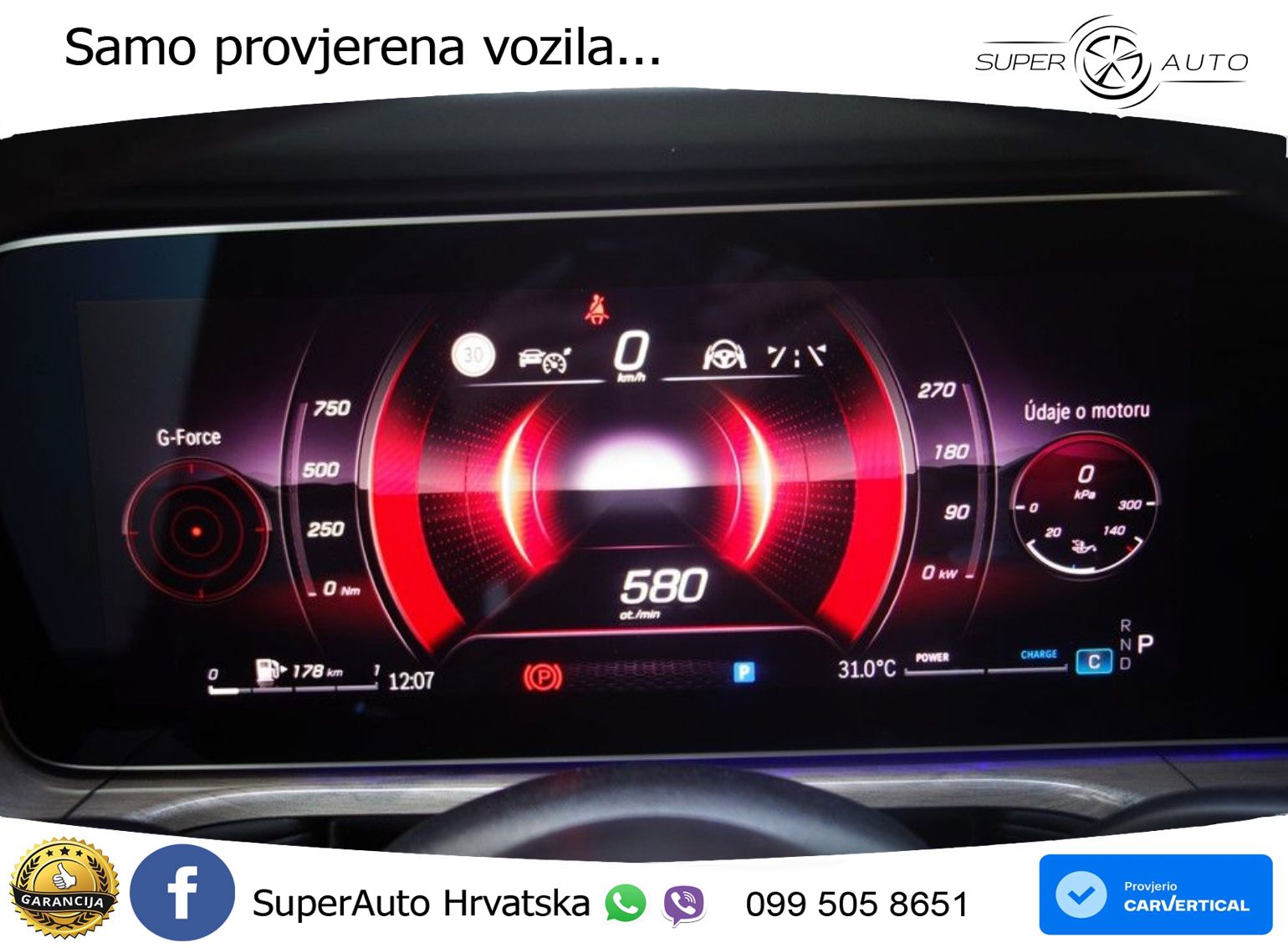 Mercedes G 450d Long (367 KS) 4MATIC 9G-TRONIC Superior ZRAČNI+ACC+GR SJED+360+PANO