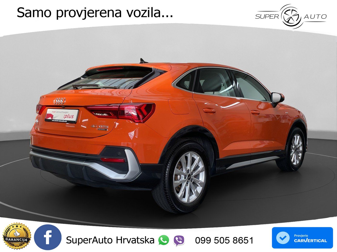 Audi Q3 Sportback 40 TFSI (190 KS) quattro S tronic S line LED+GR SJED+ACC