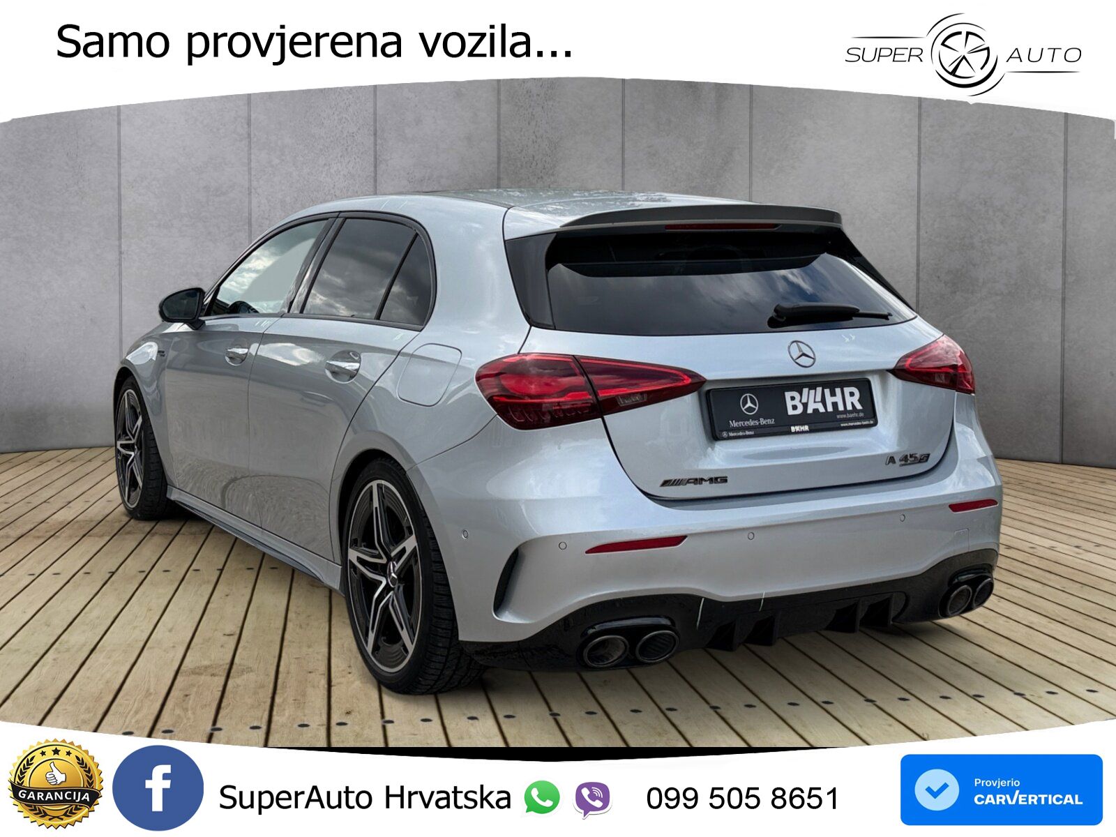 Mercedes-Benz AMG A 45 S 4MATIC+ AMG SPEEDSHIFT DCT 8G ACC+GR SJED+360+PANO