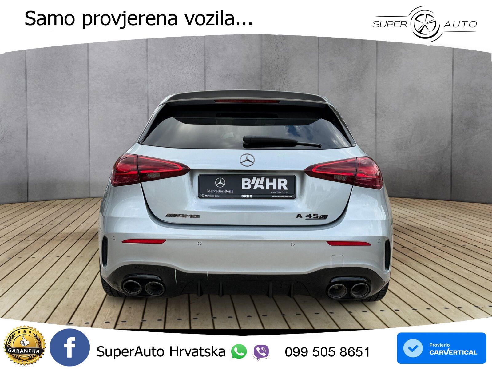 Mercedes-Benz AMG A 45 S 4MATIC+ AMG SPEEDSHIFT DCT 8G ACC+GR SJED+360+PANO