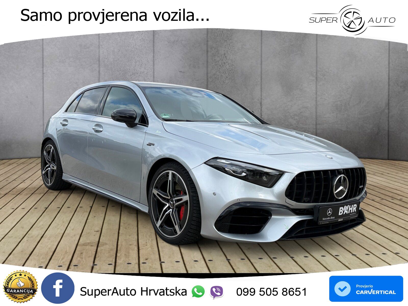 Mercedes-Benz AMG A 45 S 4MATIC+ AMG SPEEDSHIFT DCT 8G ACC+GR SJED+360+PANO