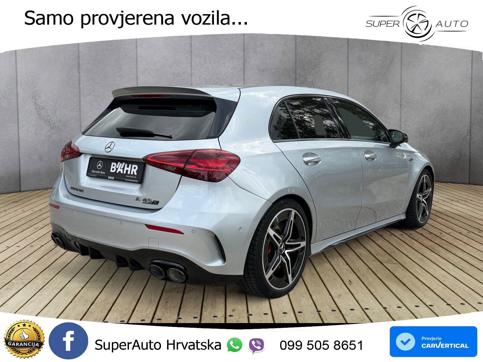 Mercedes-Benz AMG A 45 S 4MATIC+ AMG SPEEDSHIFT DCT 8G ACC+GR SJED+360+PANO