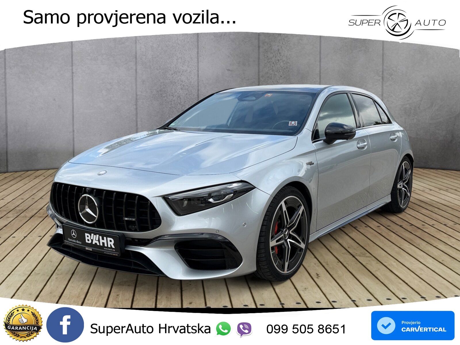 Mercedes-Benz AMG A 45 S 4MATIC+ AMG SPEEDSHIFT DCT 8G ACC+GR SJED+360+PANO