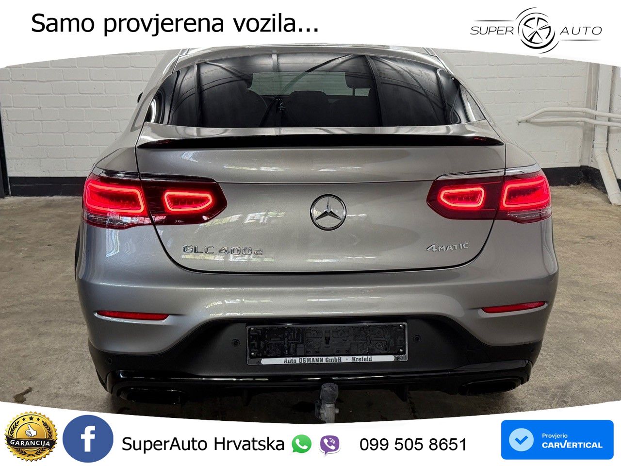 Mercedes GLC Coupe 400d (330 KS) 4MATIC 9G-TRONIC AMG ZRAČNI+ACC+4xGR SJED+KAM