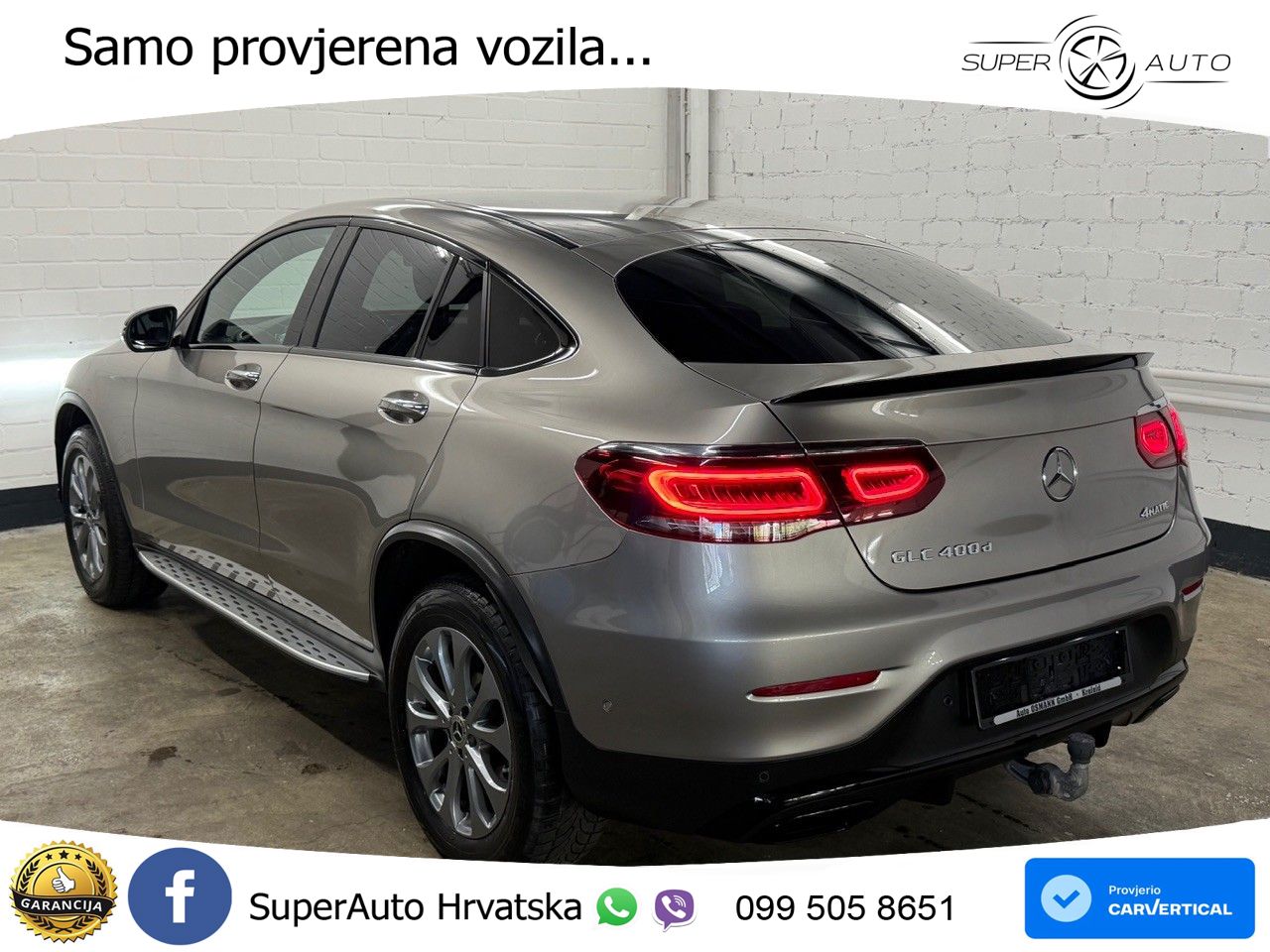 Mercedes GLC Coupe 400d (330 KS) 4MATIC 9G-TRONIC AMG ZRAČNI+ACC+4xGR SJED+KAM