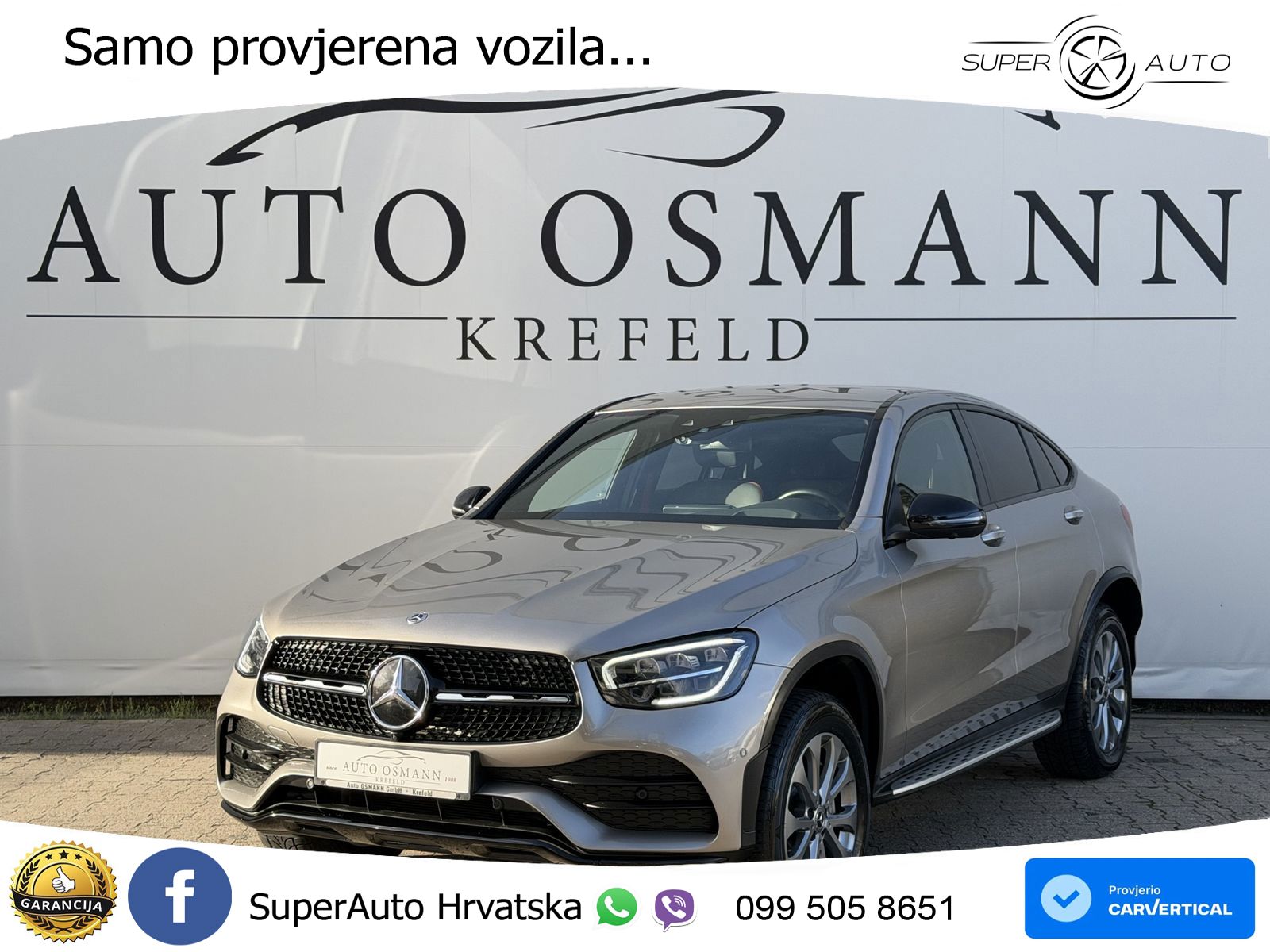 Mercedes GLC Coupe 400d (330 KS) 4MATIC 9G-TRONIC AMG ZRAČNI+ACC+4xGR SJED+KAM
