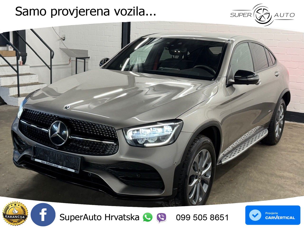 Mercedes GLC Coupe 400d (330 KS) 4MATIC 9G-TRONIC AMG ZRAČNI+ACC+4xGR SJED+KAM