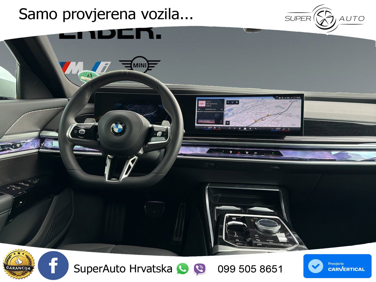 BMW 740d (299 KS) xDrive Steptronic ZRAČNI+ACC+GR SJED+KAM+PANO