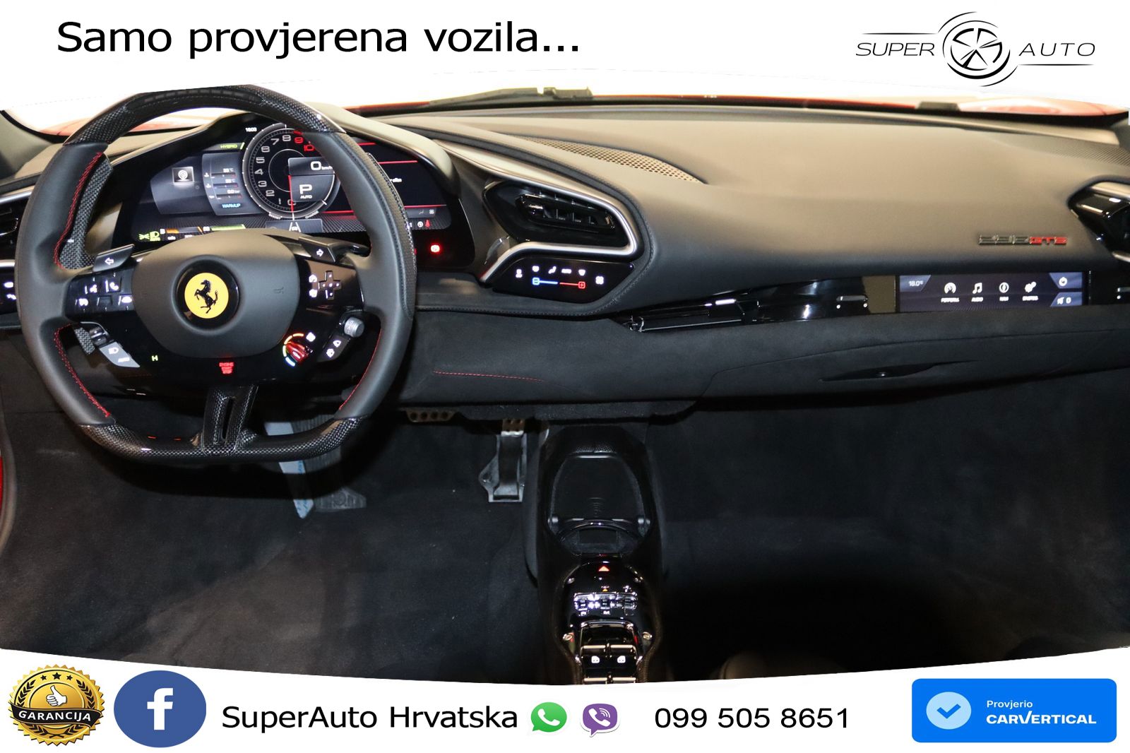 Ferrari 296 GTS 3.0 V6 (830 KS) F1 DCT LED+GR SJED+ACC