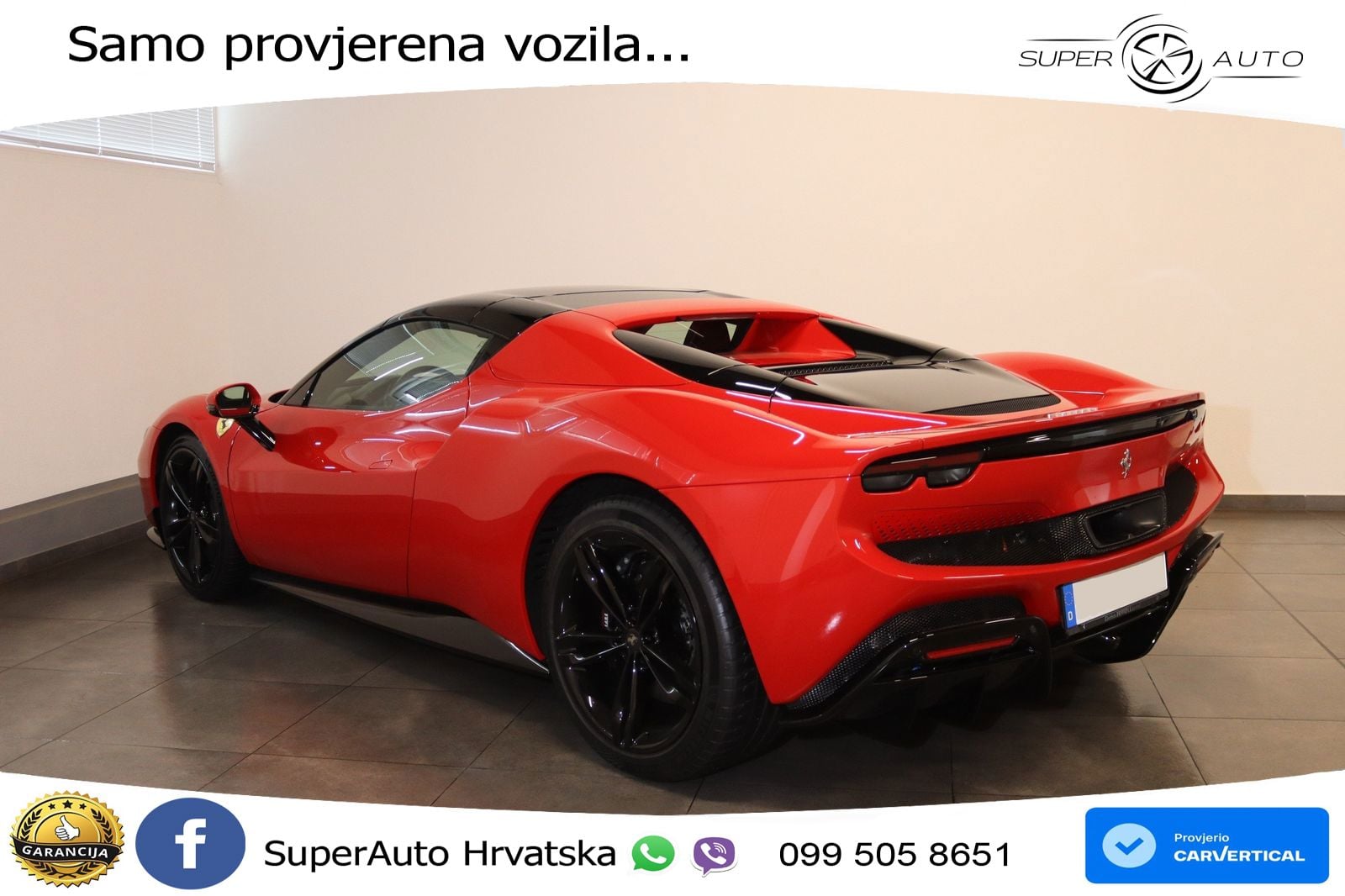 Ferrari 296 GTS 3.0 V6 (830 KS) F1 DCT LED+GR SJED+ACC