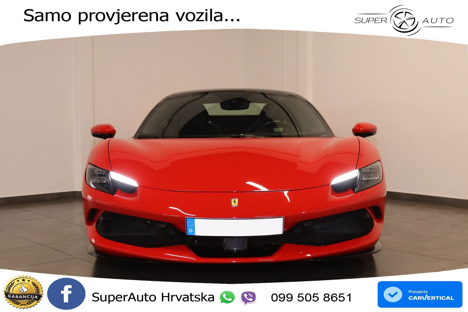 Ferrari 296 GTS 3.0 V6 (830 KS) F1 DCT LED+GR SJED+ACC