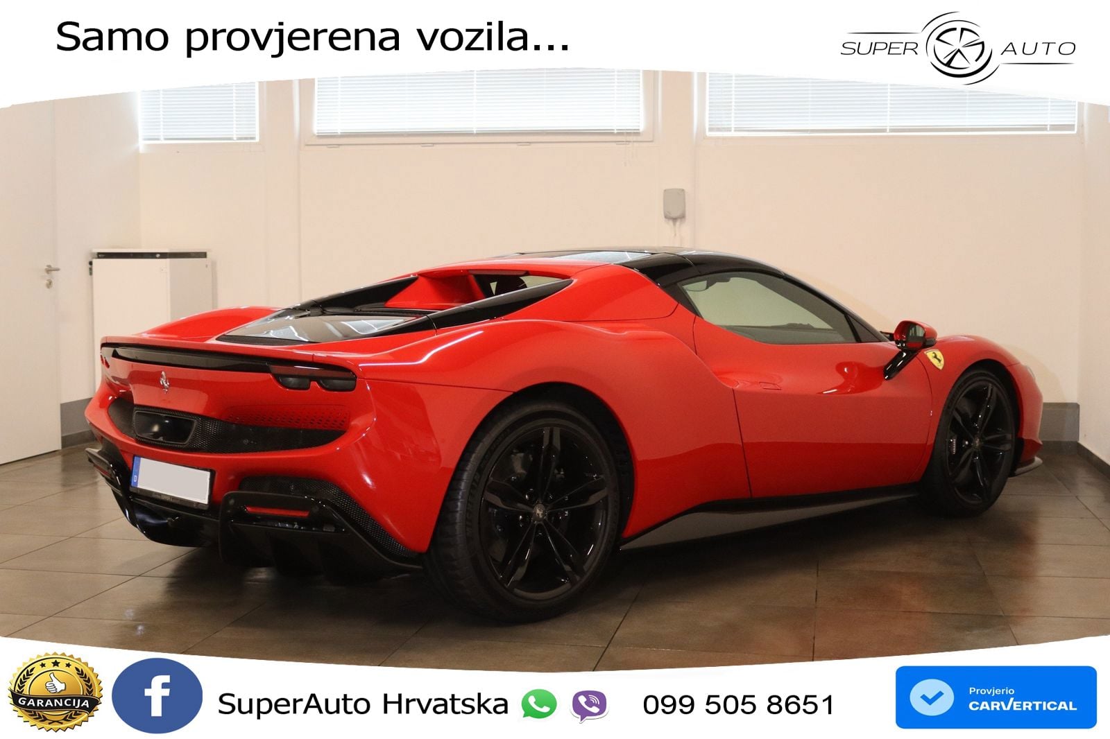 Ferrari 296 GTS 3.0 V6 (830 KS) F1 DCT LED+GR SJED+ACC