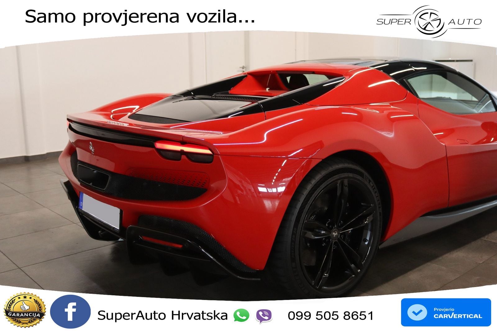 Ferrari 296 GTS 3.0 V6 (830 KS) F1 DCT LED+GR SJED+ACC