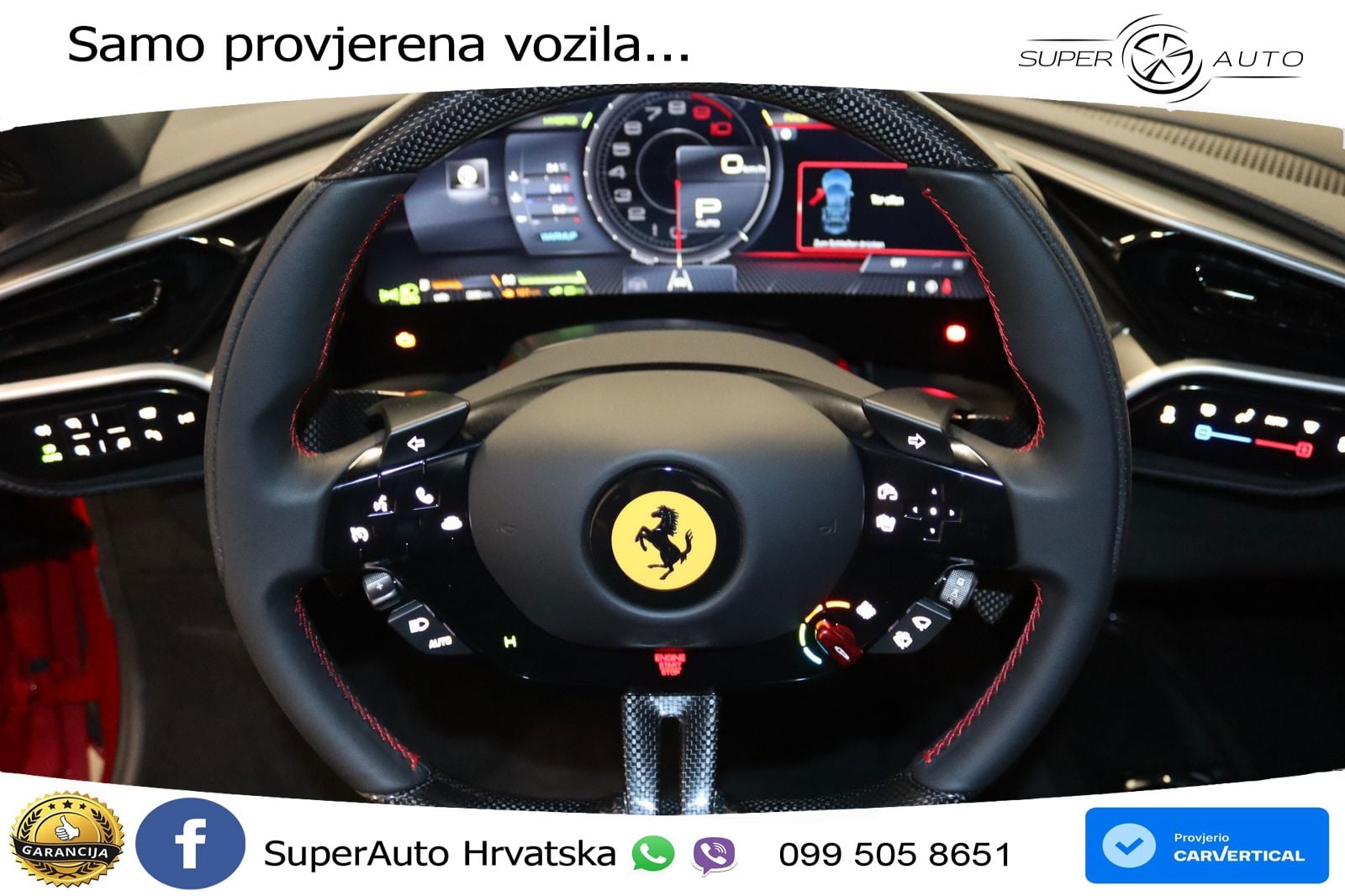 Ferrari 296 GTS 3.0 V6 (830 KS) F1 DCT LED+GR SJED+ACC