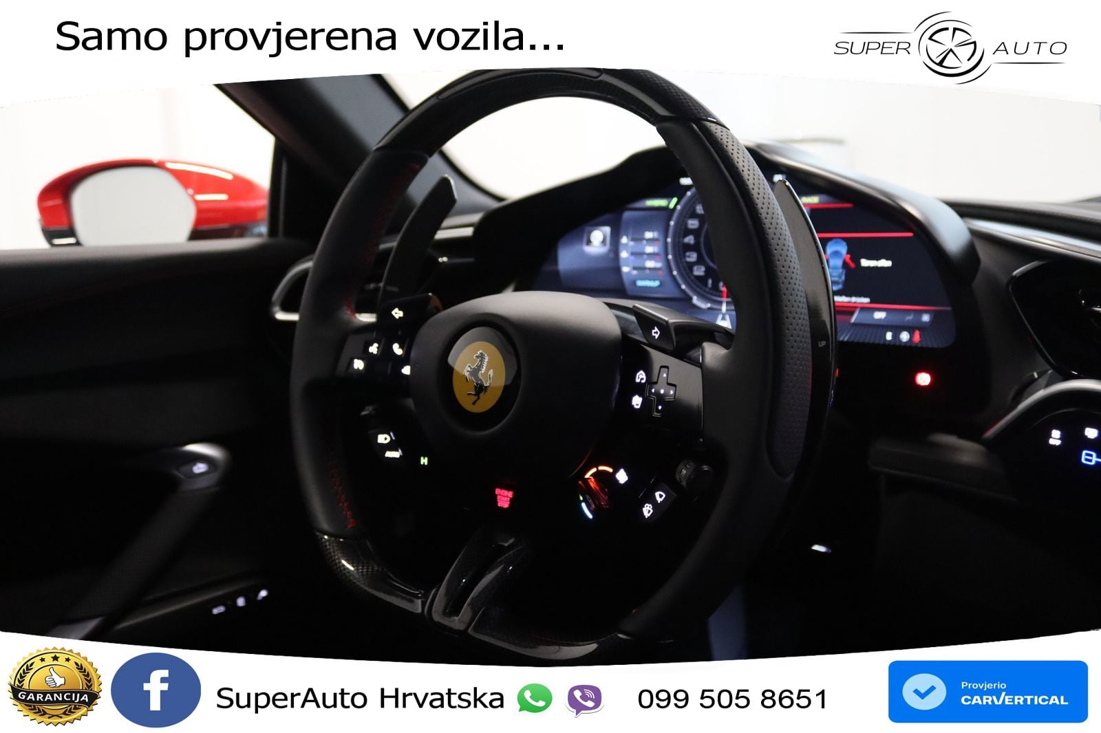 Ferrari 296 GTS 3.0 V6 (830 KS) F1 DCT LED+GR SJED+ACC