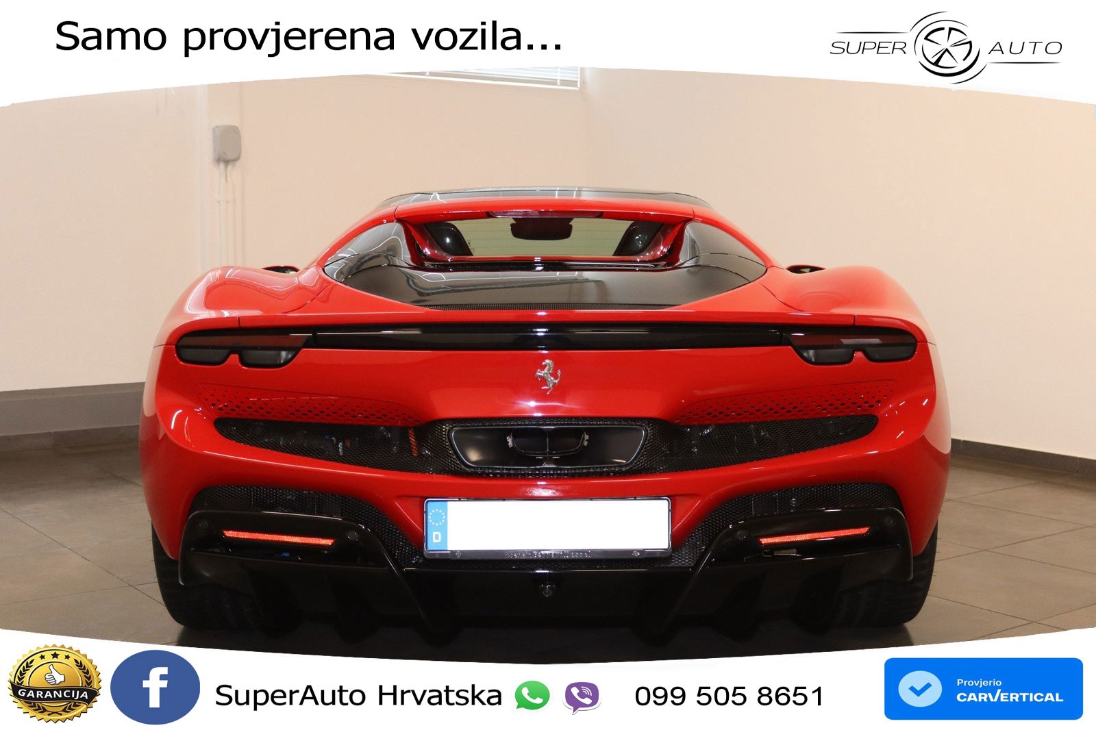 Ferrari 296 GTS 3.0 V6 (830 KS) F1 DCT LED+GR SJED+ACC