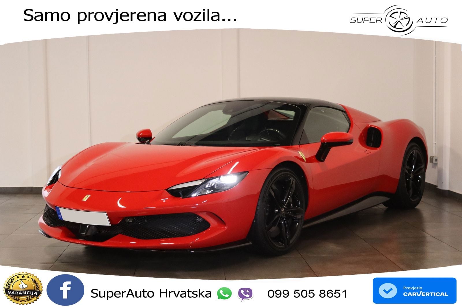Ferrari 296 GTS 3.0 V6 (830 KS) F1 DCT LED+GR SJED+ACC