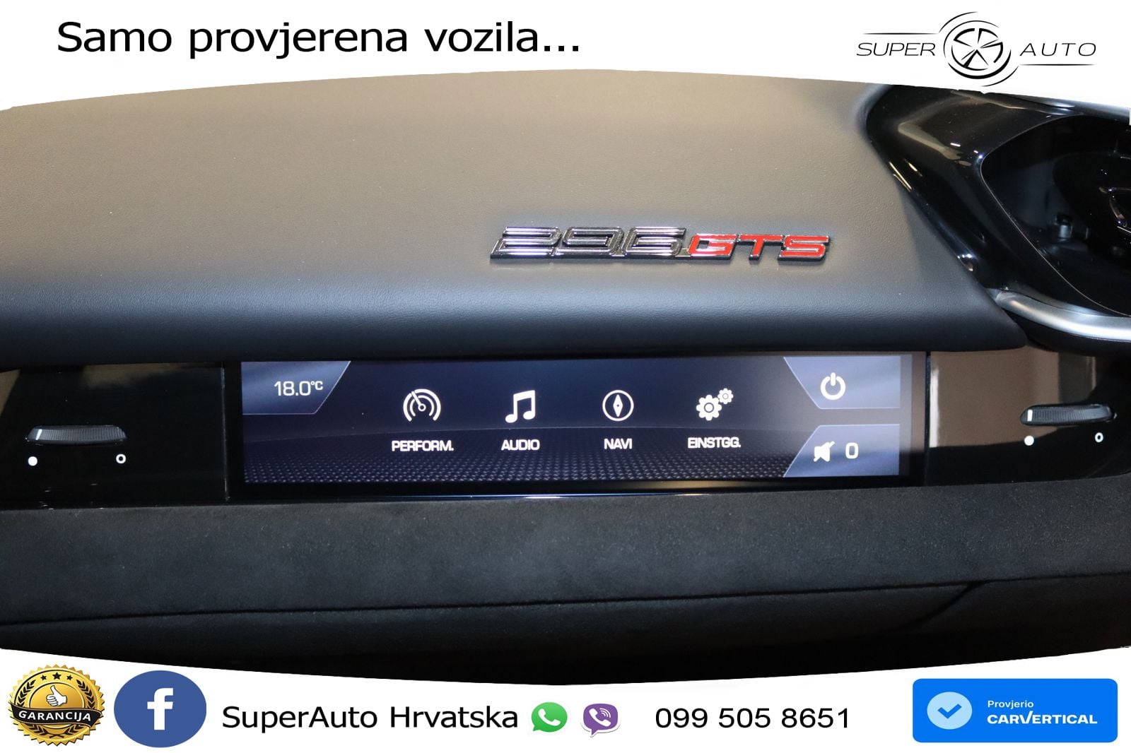 Ferrari 296 GTS 3.0 V6 (830 KS) F1 DCT LED+GR SJED+ACC