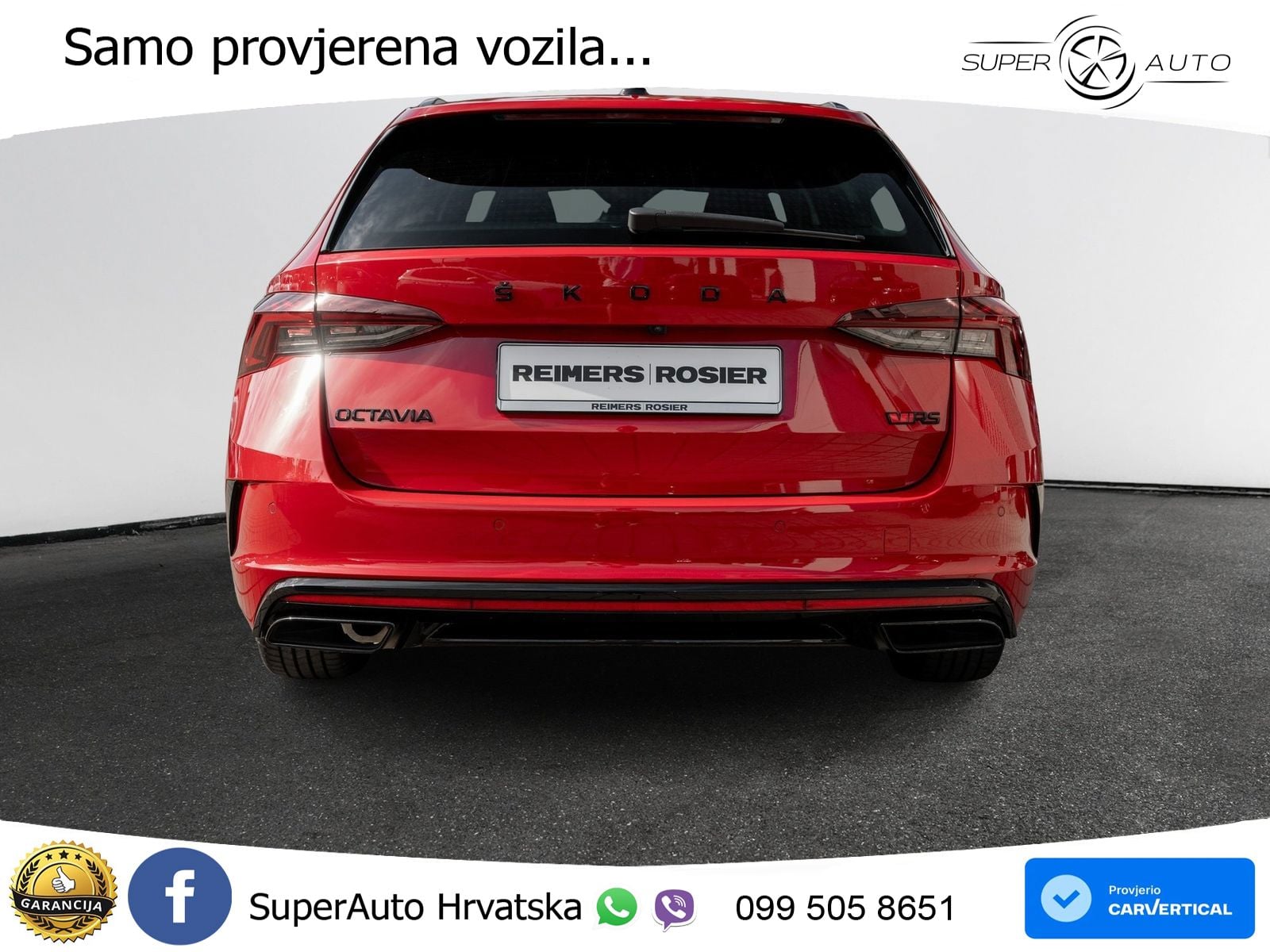 Škoda Octavia Combi RS 2.0 TDI (200 KS) 4x4 DSG LED+GR SJED+ACC
