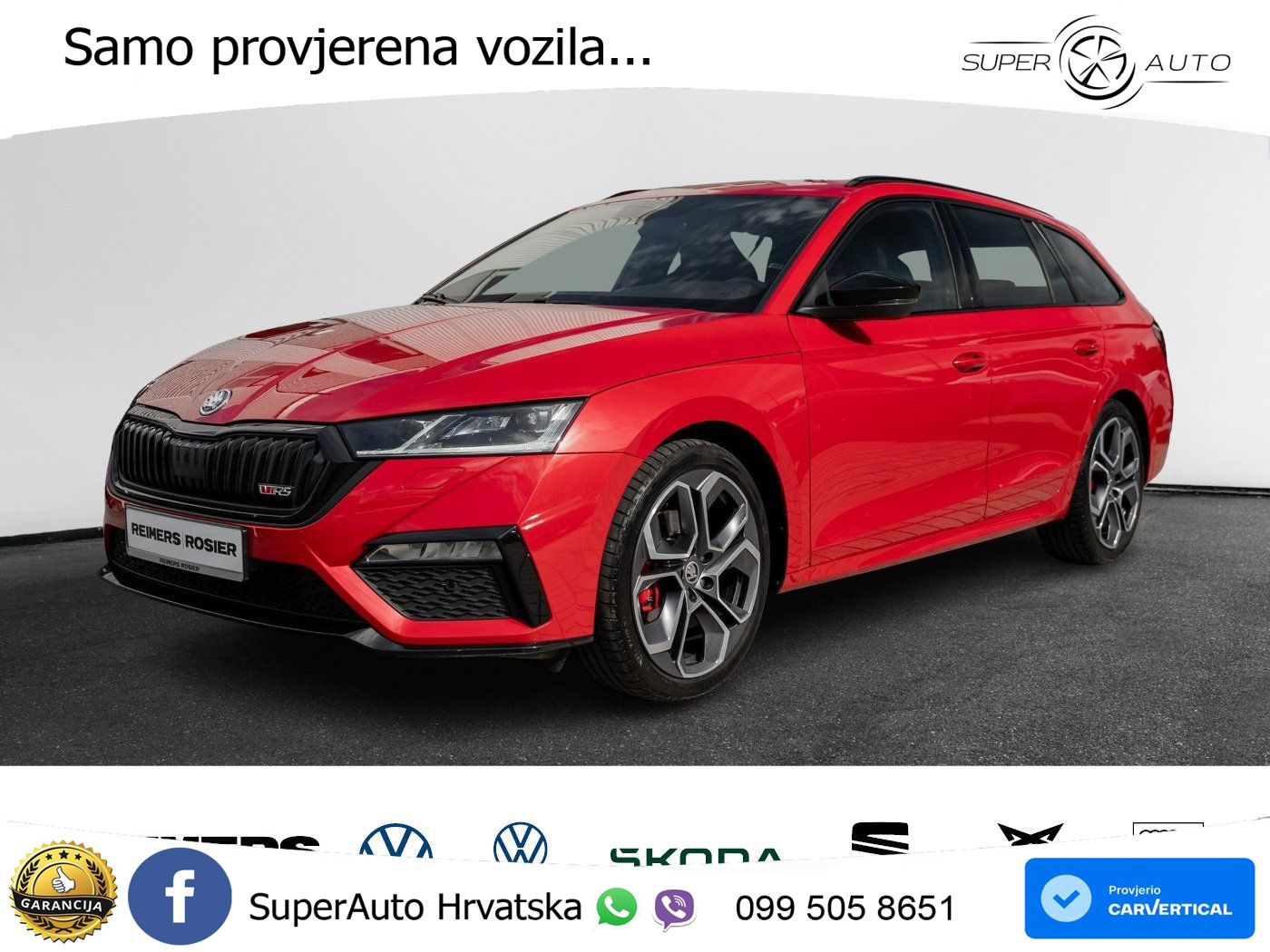 Škoda Octavia Combi RS 2.0 TDI (200 KS) 4x4 DSG LED+GR SJED+ACC