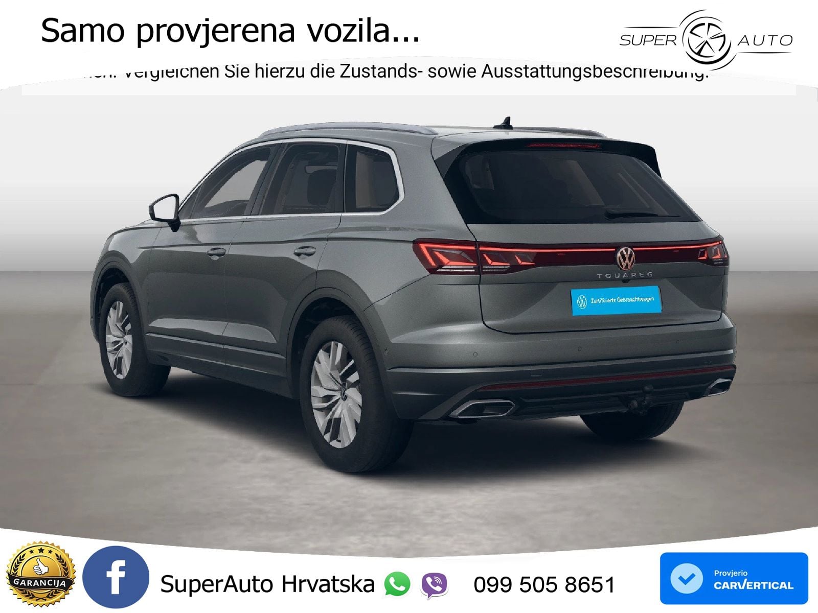 Volkswagen Touareg 3.0 V6 TDI (231 KS) 4MOTION Tiptronic ZRAČNI+ACC+GR SJED+KAM