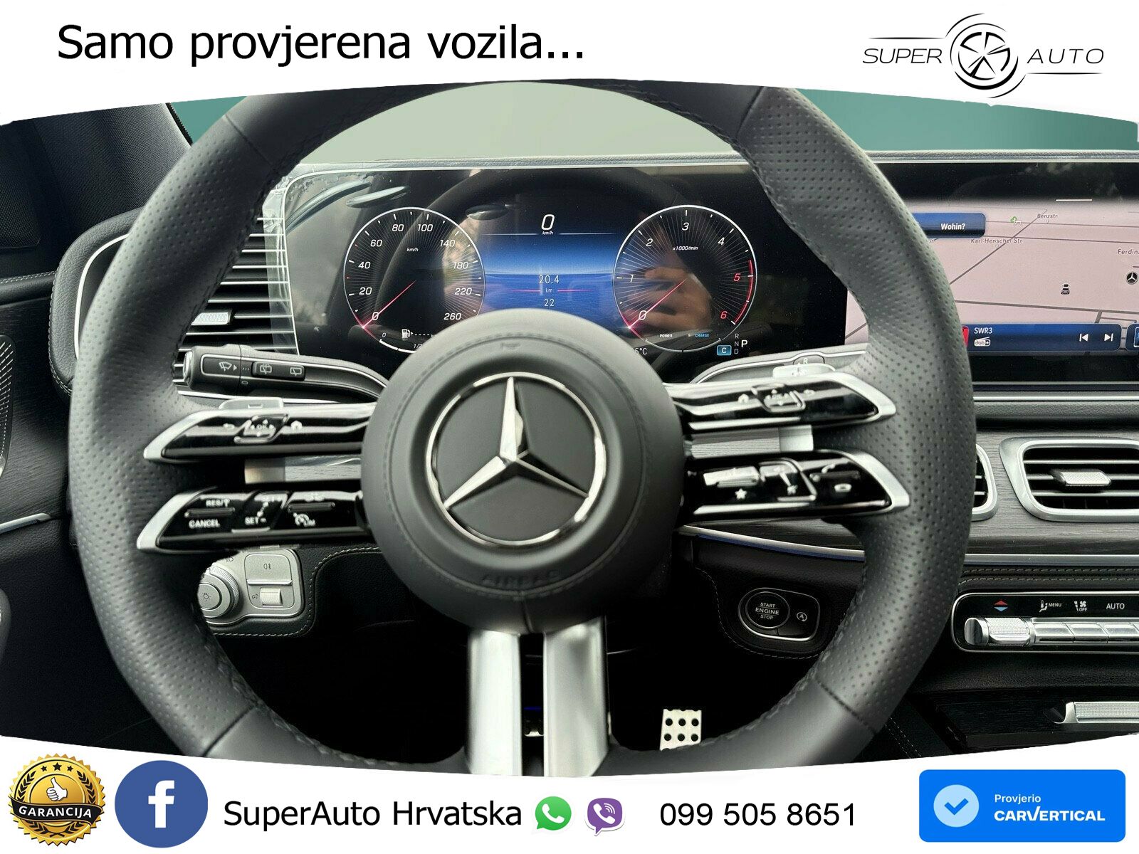Mercedes GLE 450d (367 KS) EQ Boost 4MATIC 9G-TRONIC AMG ZRAČNI+ACC+GR SJED+KAM+PANO