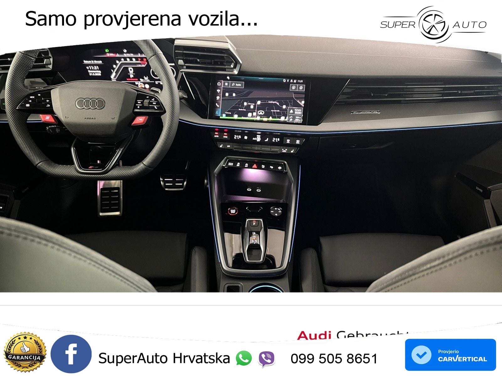 Audi RS3 Sedan 2.5 TFSI (400 KS) quattro S tronic LED+GR SJED+ACC