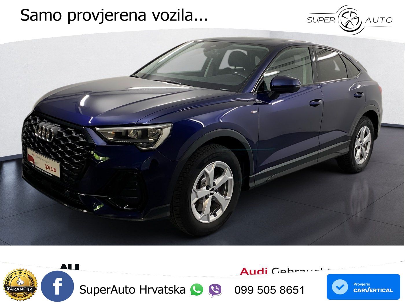 Audi Q3 Sportback 40 TDI (200 KS) quattro S tronic S line LED+GR SJED+ACC