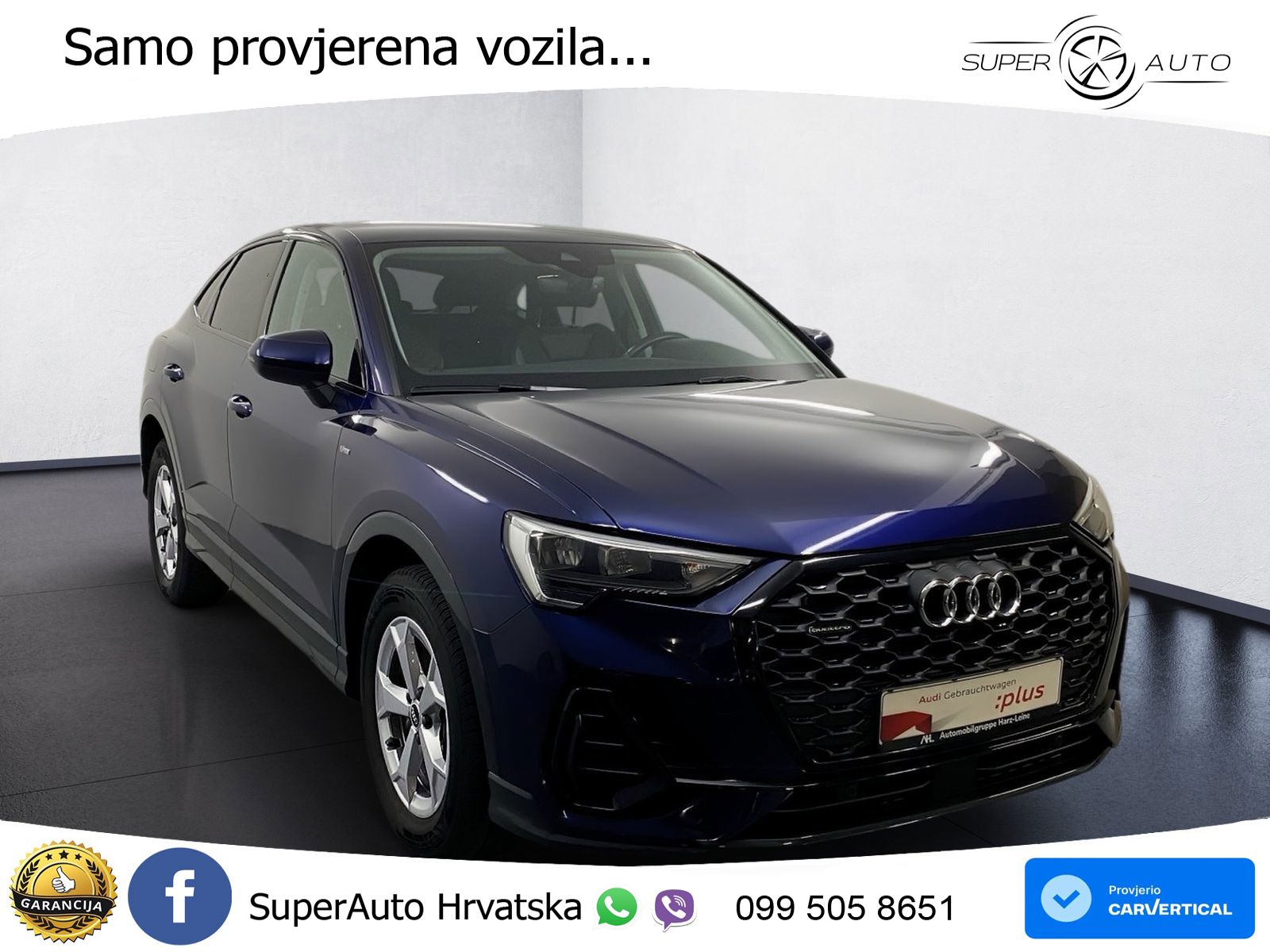 Audi Q3 Sportback 40 TDI (200 KS) quattro S tronic S line LED+GR SJED+ACC