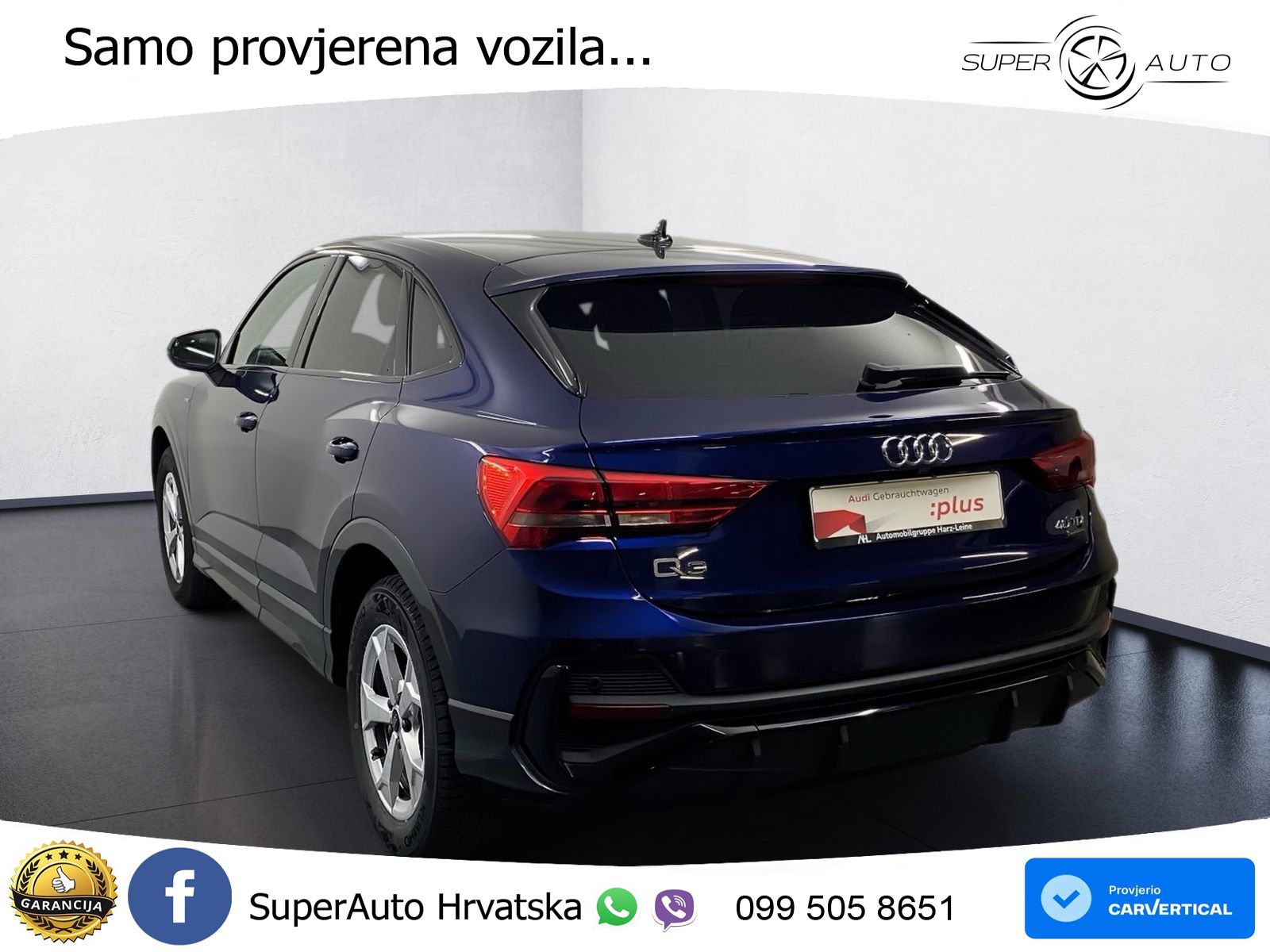 Audi Q3 Sportback 40 TDI (200 KS) quattro S tronic S line LED+GR SJED+ACC