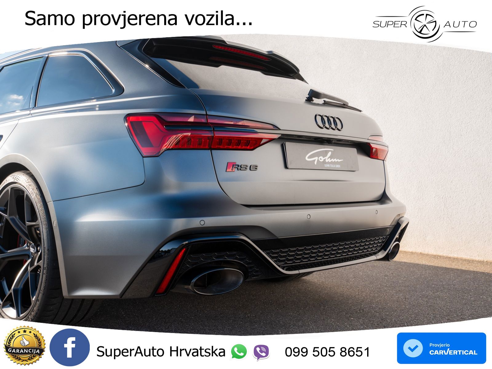 Audi RS6 Avant 4.0 TFSI V8 performance (630 KS)  quattro tiptronic ZRAČNI+ACC+GR SJED+KAM+PANO