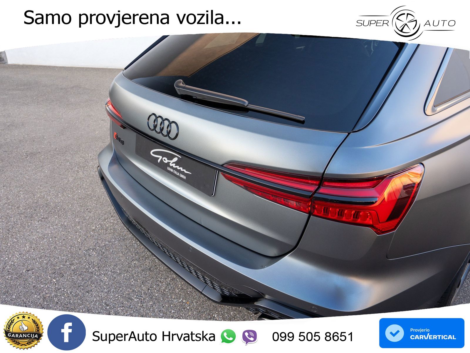 Audi RS6 Avant 4.0 TFSI V8 performance (630 KS)  quattro tiptronic ZRAČNI+ACC+GR SJED+KAM+PANO