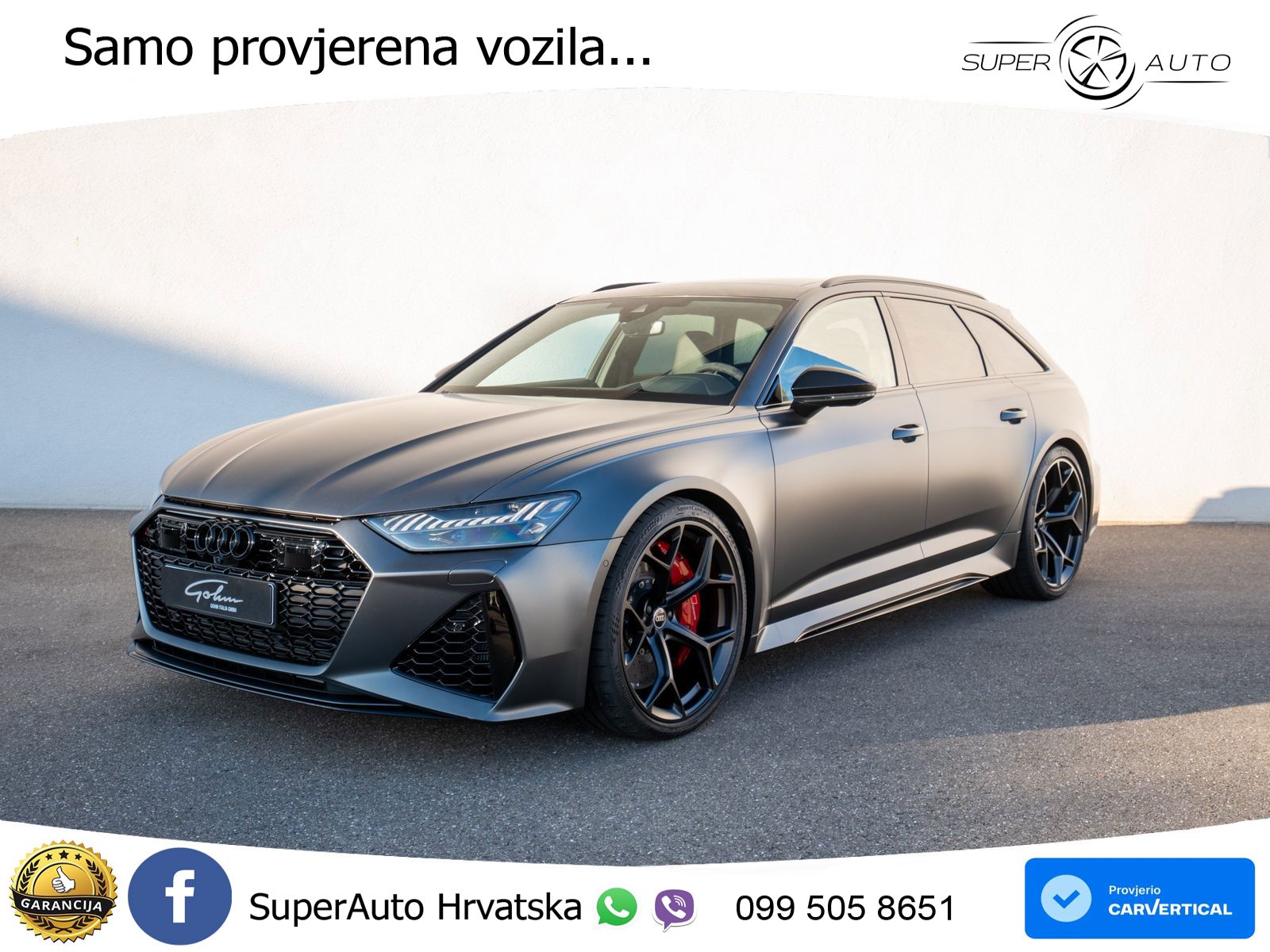 Audi RS6 Avant 4.0 TFSI V8 performance (630 KS)  quattro tiptronic ZRAČNI+ACC+GR SJED+KAM+PANO