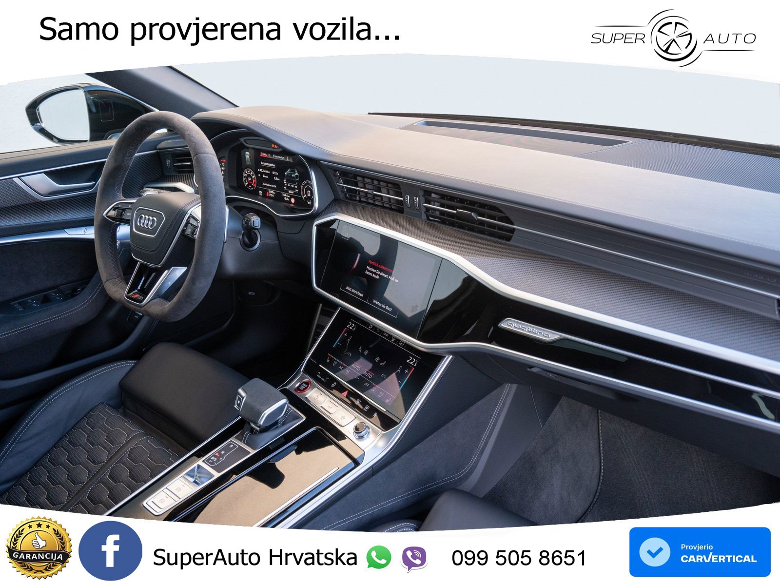 Audi RS6 Avant 4.0 TFSI V8 performance (630 KS)  quattro tiptronic ZRAČNI+ACC+GR SJED+KAM+PANO