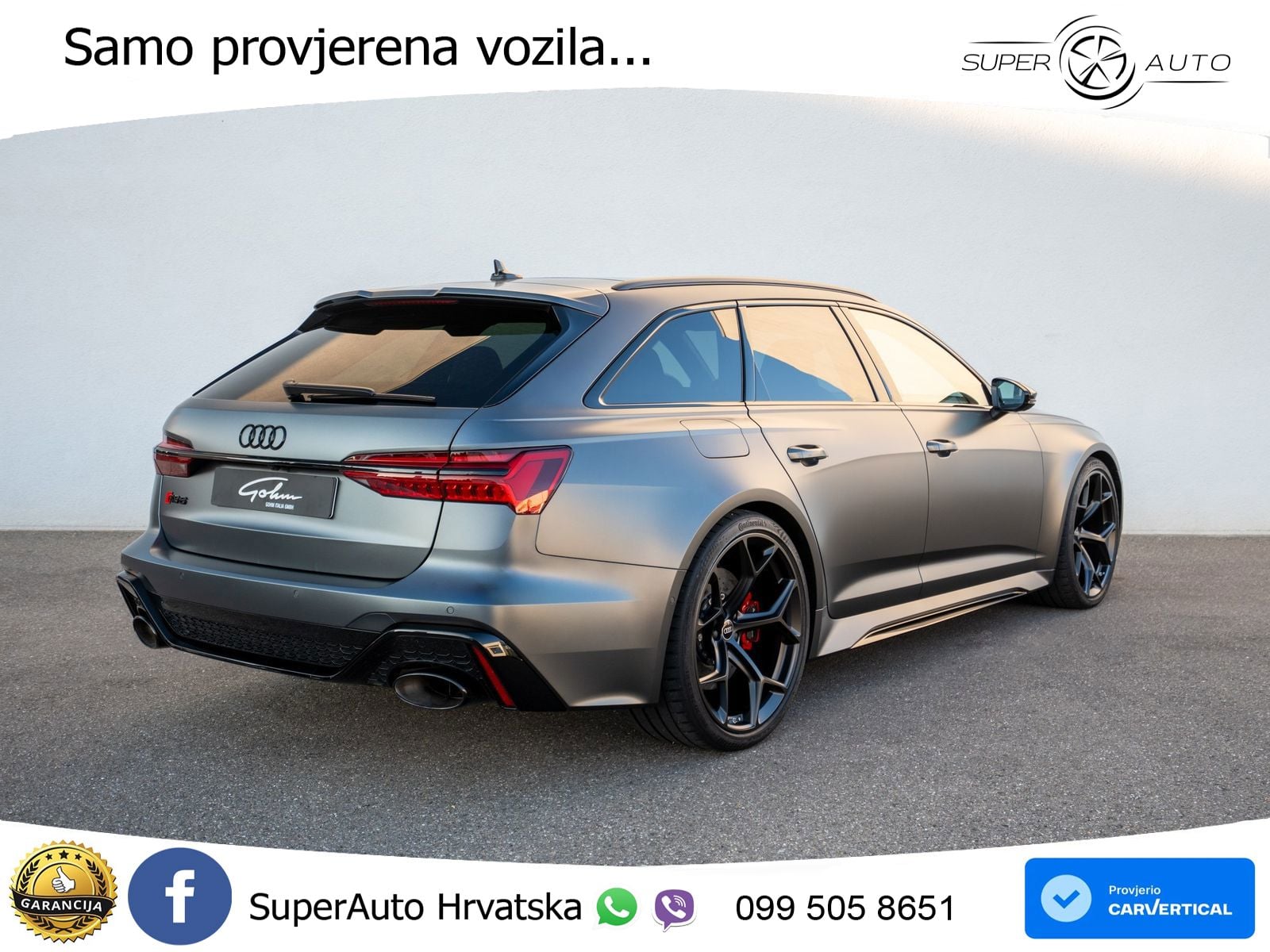 Audi RS6 Avant 4.0 TFSI V8 performance (630 KS)  quattro tiptronic ZRAČNI+ACC+GR SJED+KAM+PANO
