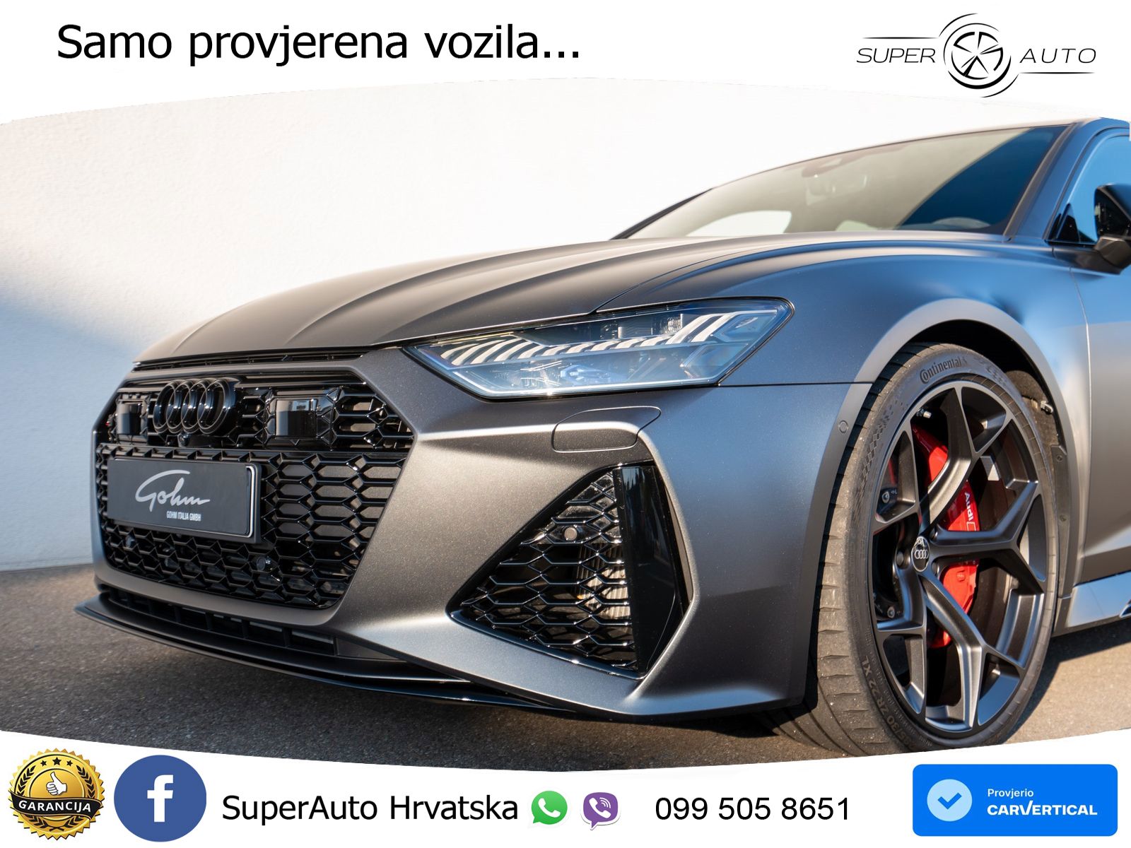 Audi RS6 Avant 4.0 TFSI V8 performance (630 KS)  quattro tiptronic ZRAČNI+ACC+GR SJED+KAM+PANO