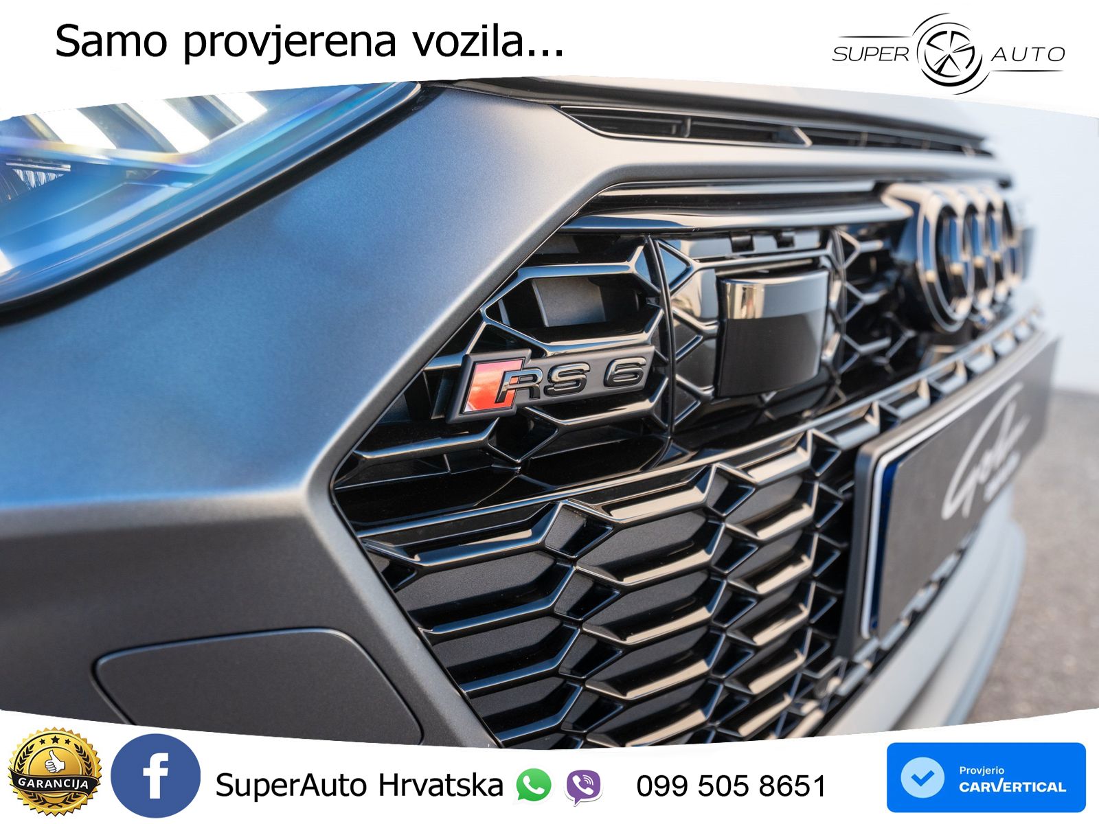 Audi RS6 Avant 4.0 TFSI V8 performance (630 KS)  quattro tiptronic ZRAČNI+ACC+GR SJED+KAM+PANO
