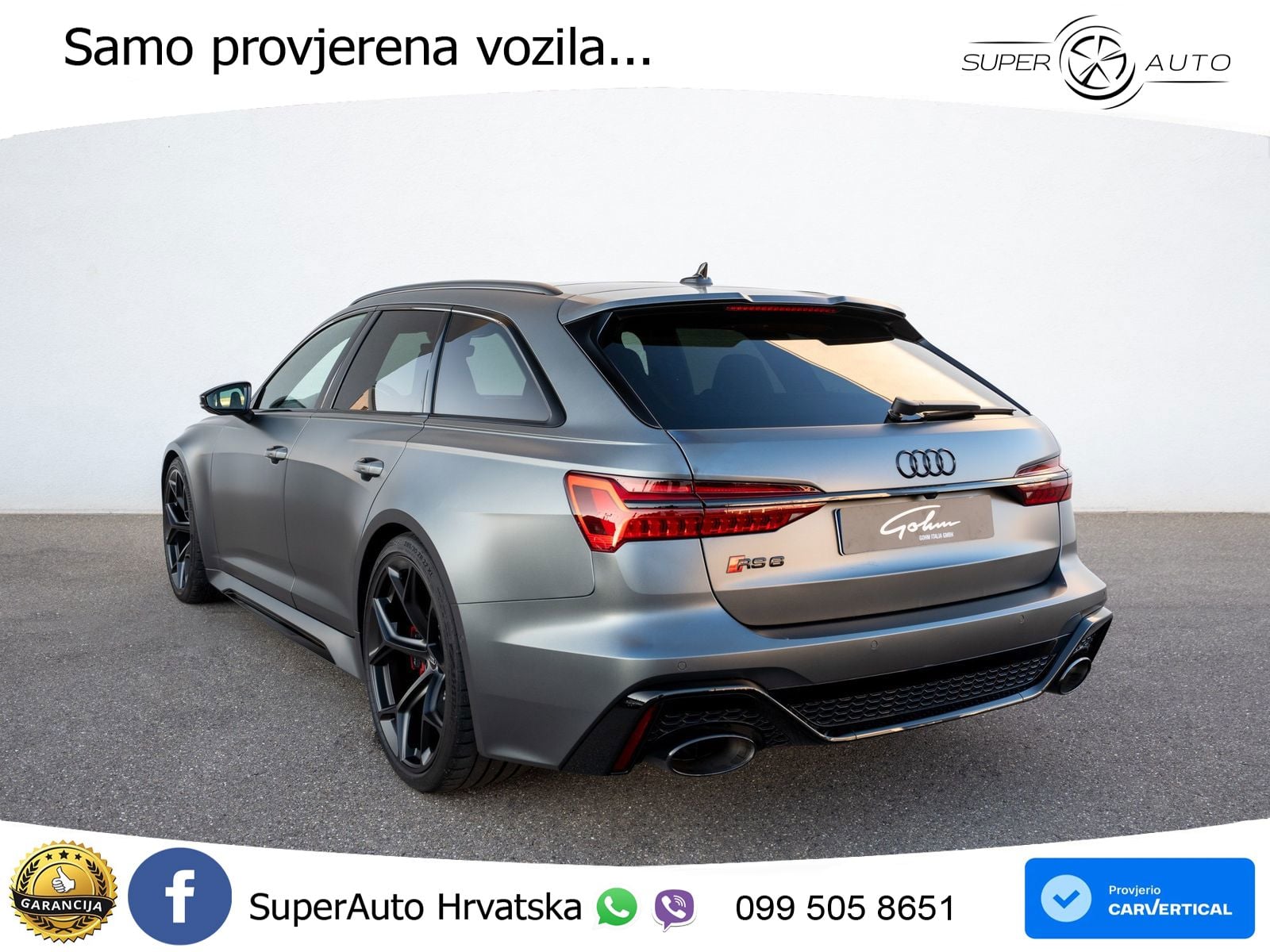 Audi RS6 Avant 4.0 TFSI V8 performance (630 KS)  quattro tiptronic ZRAČNI+ACC+GR SJED+KAM+PANO