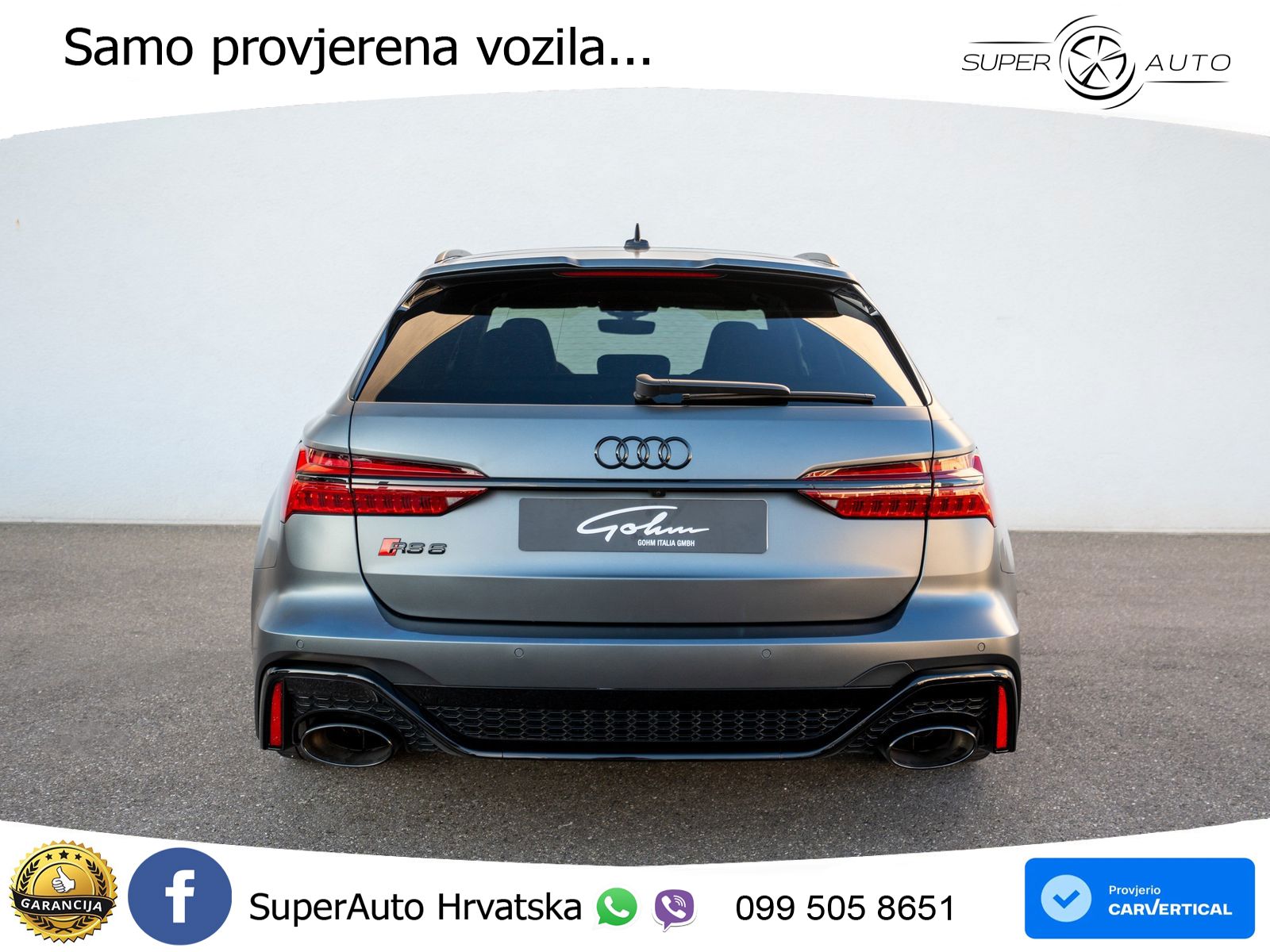 Audi RS6 Avant 4.0 TFSI V8 performance (630 KS)  quattro tiptronic ZRAČNI+ACC+GR SJED+KAM+PANO