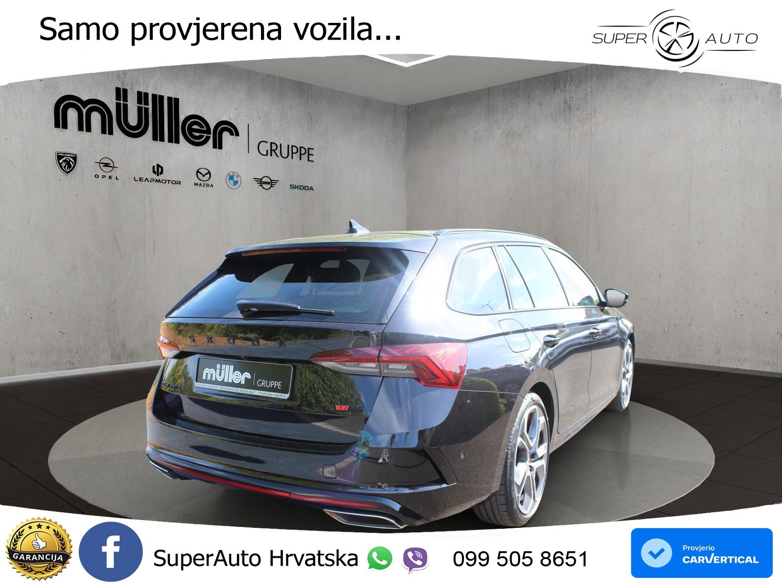 Škoda Octavia Combi RS 2.0 TDI (200 KS) 4x4 DSG LED+GR SJED+ACC