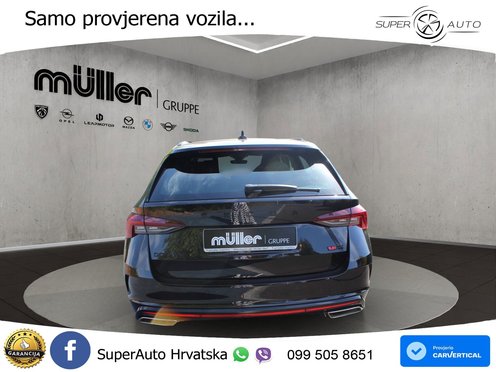 Škoda Octavia Combi RS 2.0 TDI (200 KS) 4x4 DSG LED+GR SJED+ACC