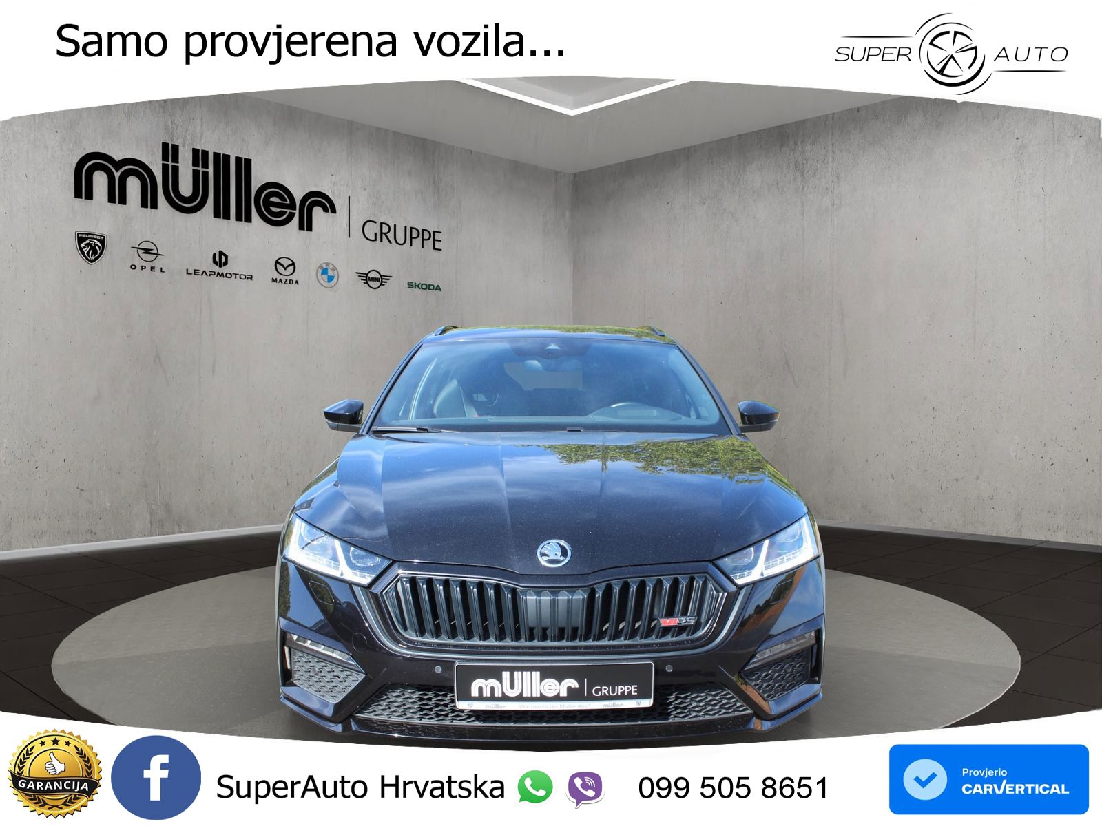 Škoda Octavia Combi RS 2.0 TDI (200 KS) 4x4 DSG LED+GR SJED+ACC